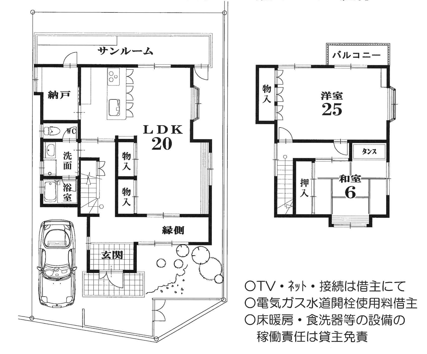 天神台二丁目短期貸家